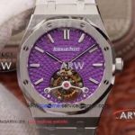 Perfect Replica Extra-Thin Royal Oak Tourbillon Purple Dial Audemars Piguet Replica Watches